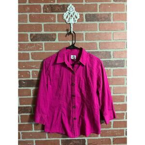 Chico’s | Fuchsia Long Sleeve Button Down Shirt